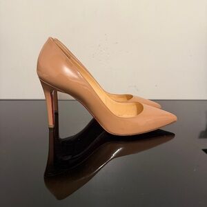 Christian Louboutin Nude Patent Heels 38